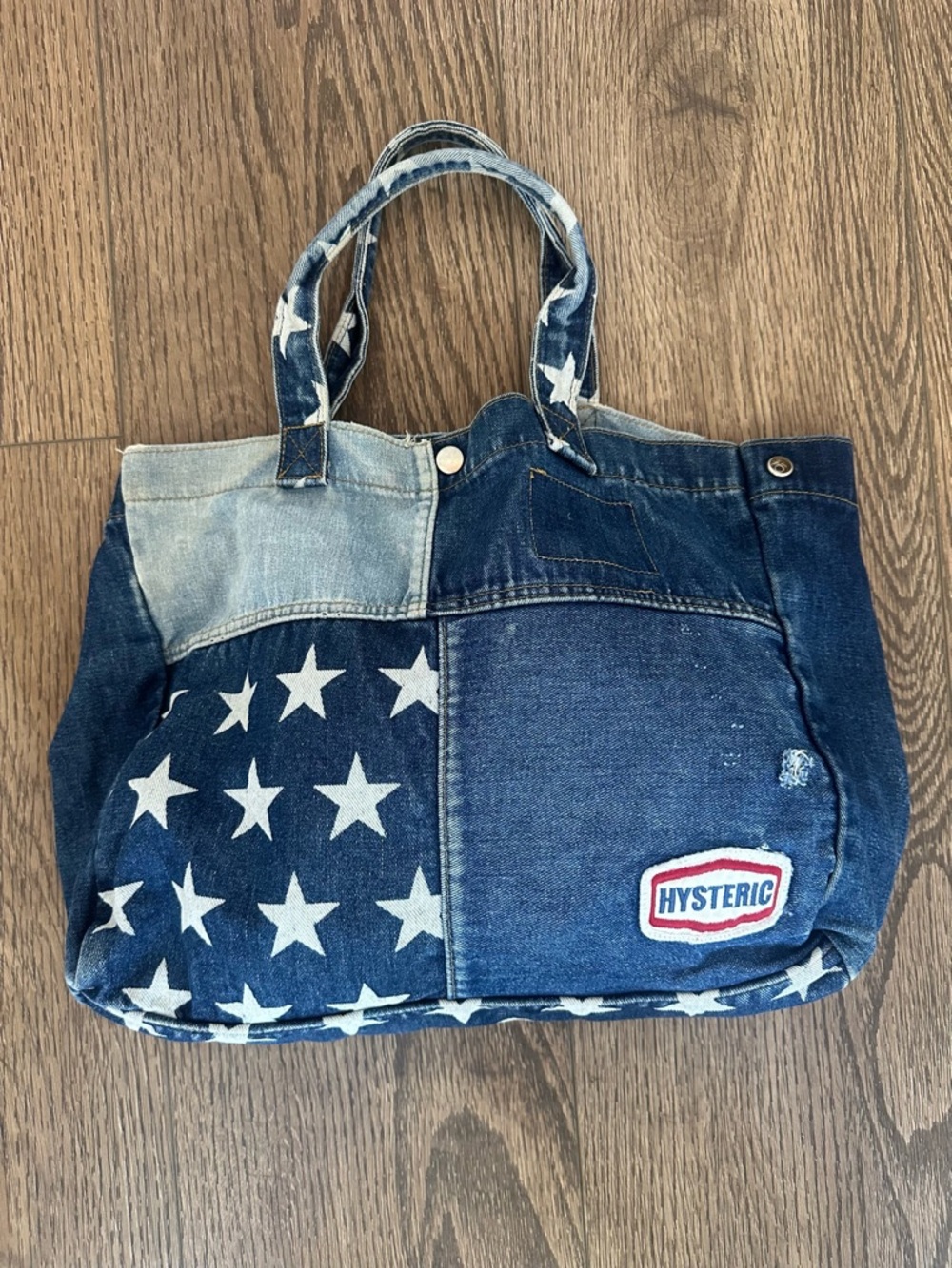 Vintage Hysteric Glamour Patchwork Denim Star Tote Bag